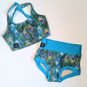 Kandi Kouture Peacock Dancewear Set CM 5/6